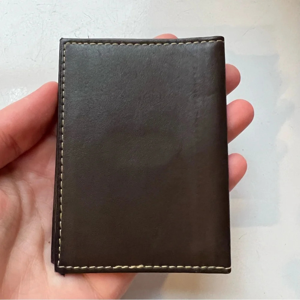 Vintage brown card case wallet